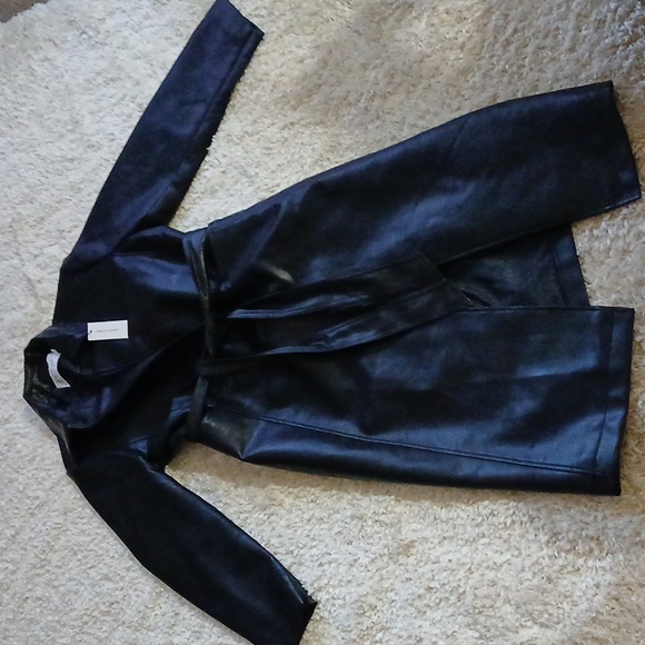 Rebecca Minkoff Jackets & Blazers - Rebecca Minkoff Sb Vegan Leather Coat W/belt